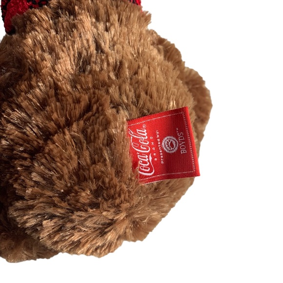 Boyds “Brody” Coca Cola Coke Plush Teddy Bear Realistic Stuffed Animal Toy NEW - Picture 9 of 12